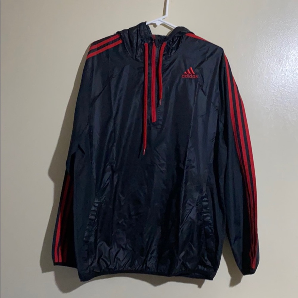 Men’s Large - Black & Red Adidas Jacket